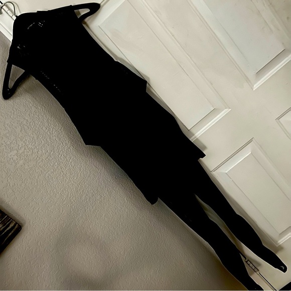 No Vacancy | Black Mesh Jumpsuit with Cold Shoulders, size large. EUC catsuit - Picture 1 of 12